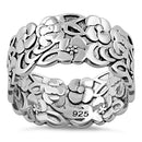 Sterling Silver Floral Band Ring