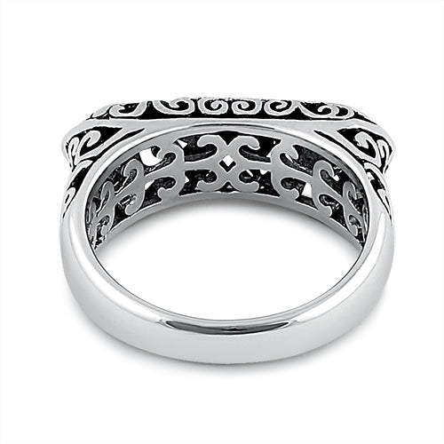 Sterling Silver Floral Statement Ring