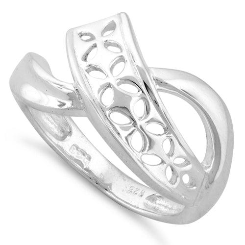 Sterling Silver Flower Freeform Ring