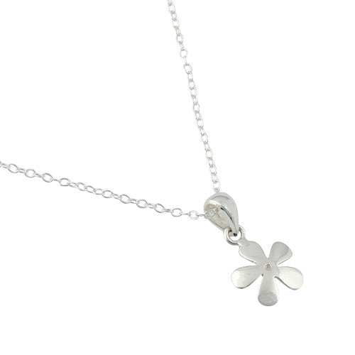 Sterling Silver Flower Necklace