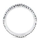 Sterling Silver Flower Oxidized Band Ring