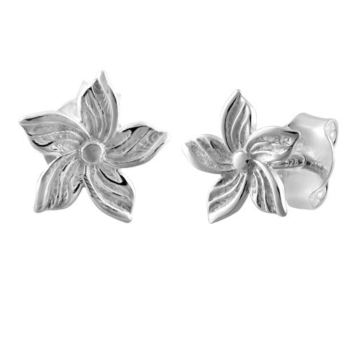 Sterling Silver Flower Petal Earrings