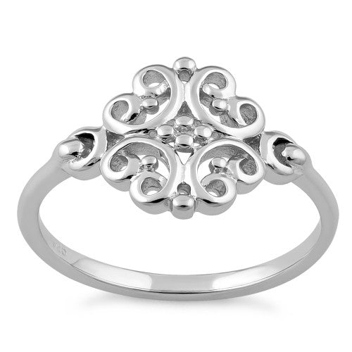 Sterling Silver Flower Ring