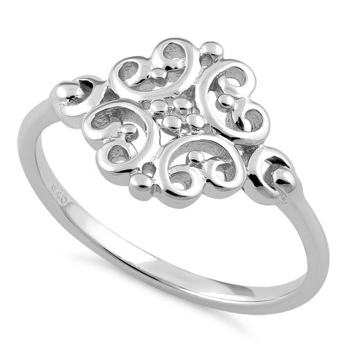 Sterling Silver Flower Ring