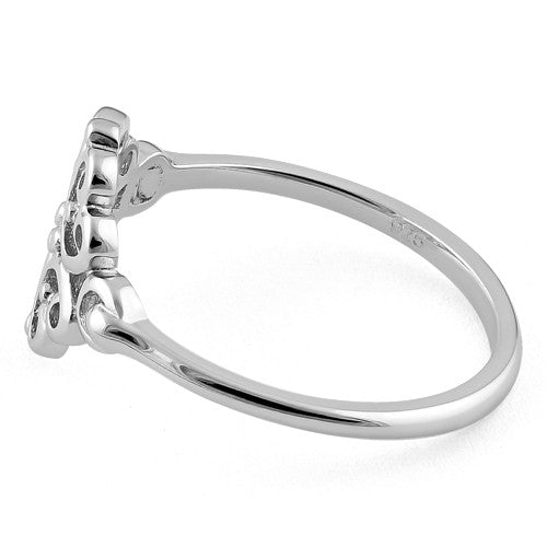 Sterling Silver Flower Ring