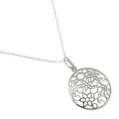 Sterling Silver Flowering Necklace