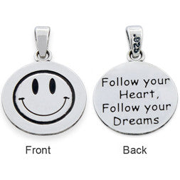 Sterling Silver "Follow your Heart, Follow your Dreams" Pendant