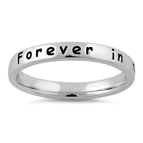 Sterling Silver "Forever in my heart" Ring