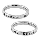 Sterling Silver "Forever in my heart" Ring