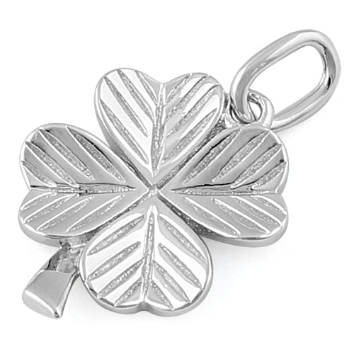 Sterling Silver Four Leaf Clover Charm Pendant