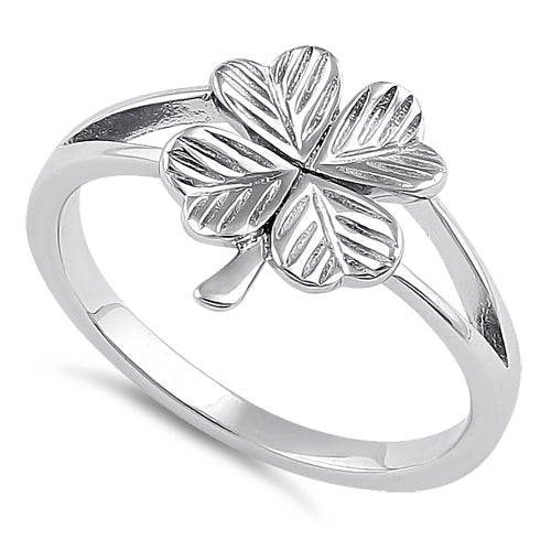 Sterling Silver Four-Leaf Clover Ring