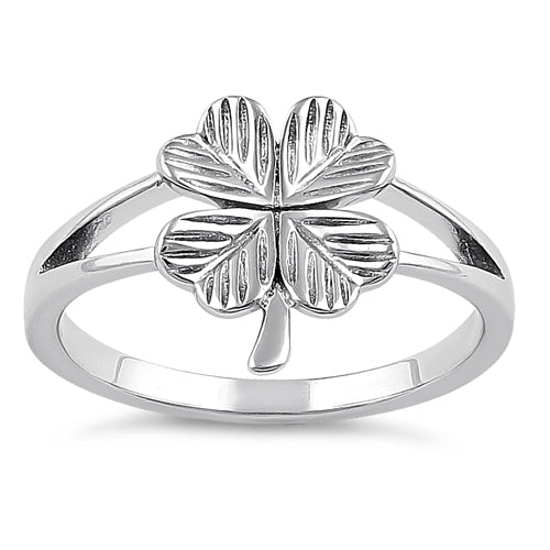 Sterling Silver Four-Leaf Clover Ring