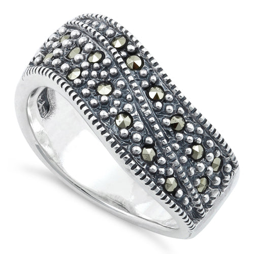 Sterling Silver Freeform Marcasite Ring