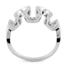 Sterling Silver Freeform Wavy CZ Ring