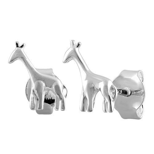 Sterling Silver Giraffe Earrings