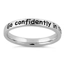 Sterling Silver "Go confidently in the direction of your dreams" Ring