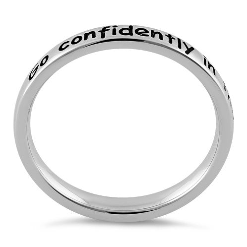 Sterling Silver "Go confidently in the direction of your dreams" Ring