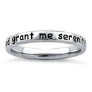 Sterling Silver "God grant me serenity, wisdom, & courage" Ring