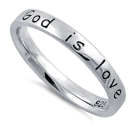 Sterling Silver "God Is Love" Ring