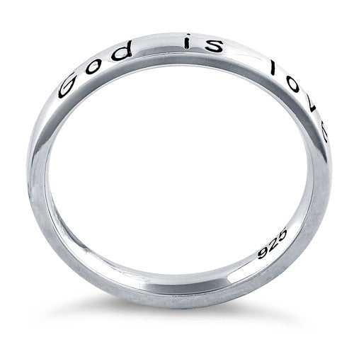 Sterling Silver "God Is Love" Ring