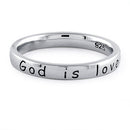 Sterling Silver "God Is Love" Ring