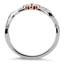 Sterling Silver Gold Two Tone Celtic Daisy Rose Ring