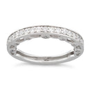 Sterling Silver Half Eternity Clear CZ Ring