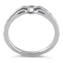 Sterling Silver Hammered Shared Hoop Ring