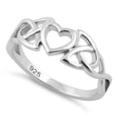 Sterling Silver Heart Celtic Ring