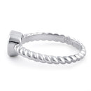 Sterling Silver Heart Clear CZ Ring