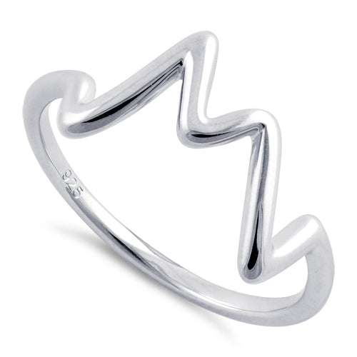 Sterling Silver Heartbeat Ring