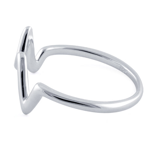 Sterling Silver Heartbeat Ring