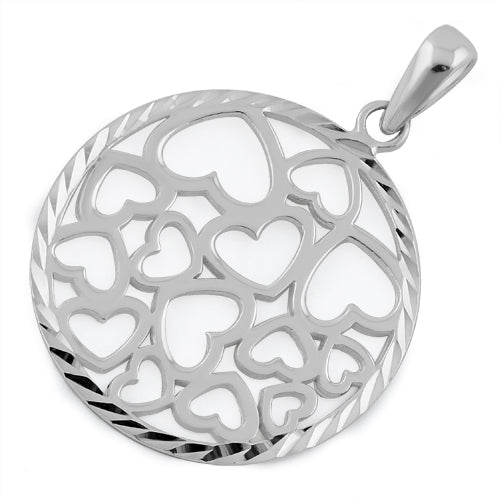 Sterling Silver Hearts Pendant