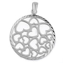 Sterling Silver Hearts Pendant