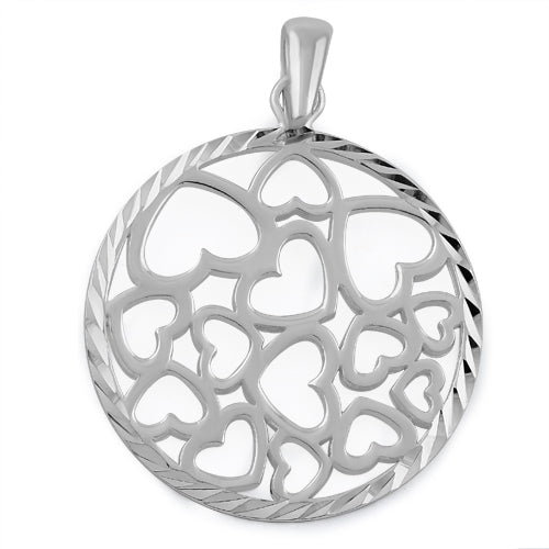 Sterling Silver Hearts Pendant