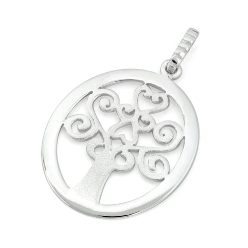 Sterling Silver Hearts Tree Pendant