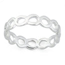Sterling Silver Hollow Bubble Eternity Ring