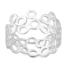 Sterling Silver Hollow Bubbles Wide Ring