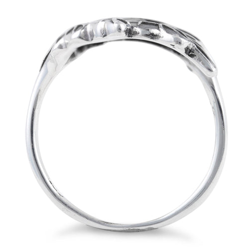 Sterling Silver Hugging Leaves Ring