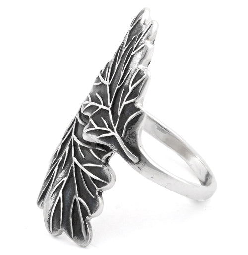 Sterling Silver Hugging Leaves Ring