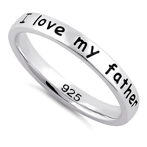 Sterling Silver "I love my father" Ring