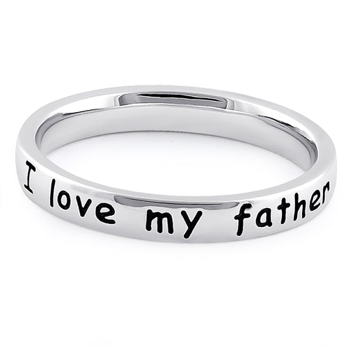 Sterling Silver "I love my father" Ring