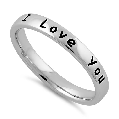 Sterling Silver "I Love You" Ring
