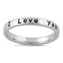 Sterling Silver "I Love You" Ring