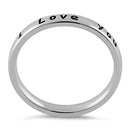 Sterling Silver "I Love You" Ring