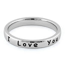 Sterling Silver "I Love You" Ring