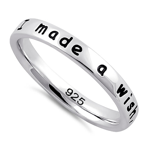 Sterling Silver "I made a wish, you came true" Ring