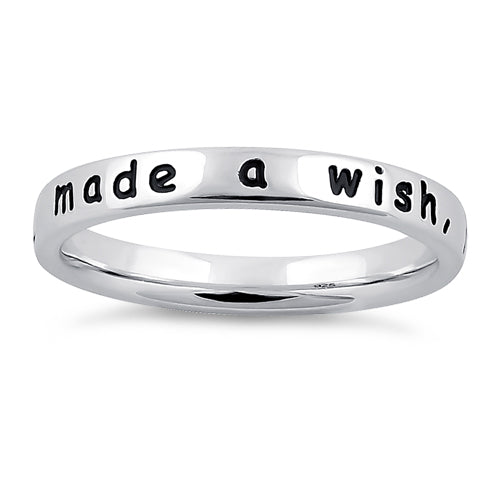 Sterling Silver "I made a wish, you came true" Ring