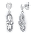 Sterling Silver Infinity CZ Dangle Earrings