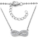 Sterling Silver Infinity CZ Necklace